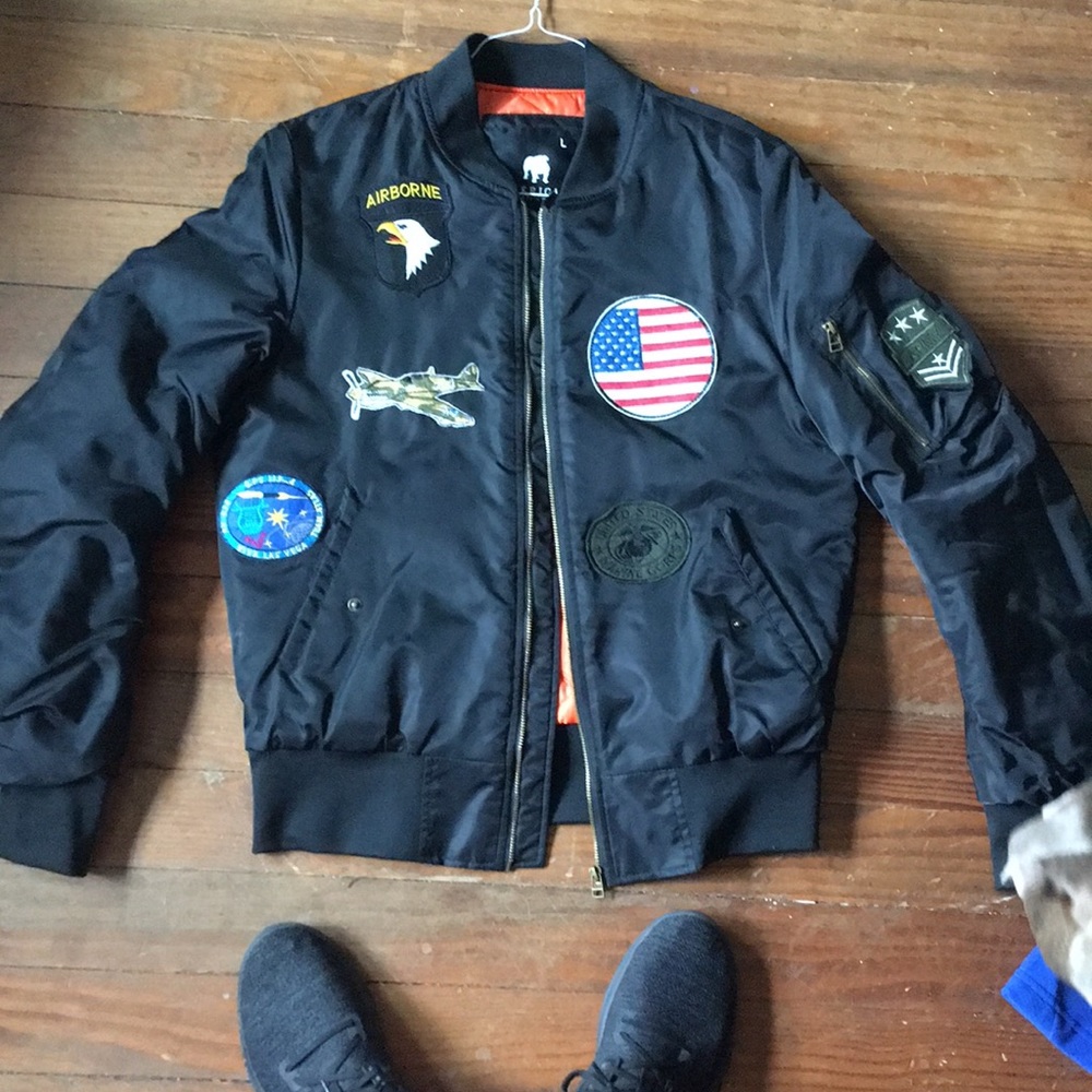Vintage patch bomber